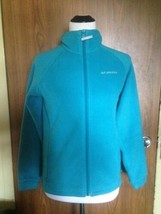 Columbia Thermal Zip Up  Teal Fleece Jacket SZ 14/16 Youth Girls EUC - £29.84 GBP