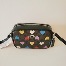 Coach CO941 Multi Heart Signature Mini Jamie Camera Bag Crossbody Handbag Brown - £100.79 GBP