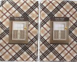 2 Packages Colordrift Pair Of Tiers 58&quot;W x 24&quot;L Cabin Plaid 200-417 One ... - $28.99