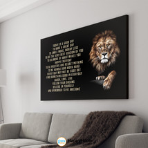 Lion Wall Art Today is a Good Day Motivational Inspirational Poster Office Decor - £19.12 GBP+