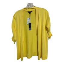 Cable &amp; Gauge Yellow Open Front Cardigan – Women’s XL – NWT – Stein Mart... - $463.86 MXN