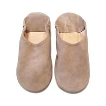 Women&#39;s Babouche Suede Slippers, Grey - £69.01 GBP
