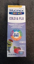 Mucinex Children&#39;s Cold &amp; Flu All-in-ONE Very Berry Flavor 4fl oz (BN6) - £11.88 GBP