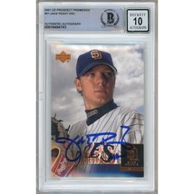 Jake Peavy San Diego Padres Signed 2001 Upper Deck Prospect Premiere BGS Auto 10 - £102.21 GBP