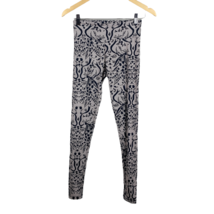 Peony &amp; Me Leggings XS Beige Black Floral Illusion Lace Stretch Yoga Act... - £15.93 GBP