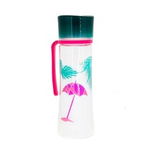 Starbucks Pink Palm Tree Umbrella Beach Tropical Acrylic Water Bottle St... - $26.32
