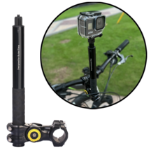 Motorcycle Handlebar Mount Invisible Adjustment Selfie Stick Bicycle Monopod - £7.54 GBP+