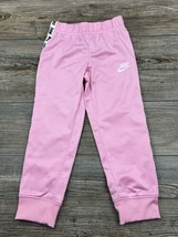 Nike Youth Girls Pink Athletic Pants Spell-Out Down The Sides ~Small 4/5 Year - £11.69 GBP