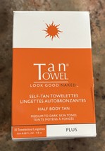 Tan Towel 10 Self-Tan Towelettes 0.25 oz each Half Body Tan PLUS Medium ... - $25.74