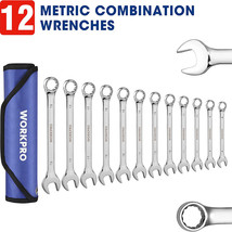 WORKPRO 12-Piece Combination Wrench Set, Metric 8-19mm, Premium Cr-V Wre... - £51.35 GBP