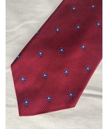Brooks Brothers Makers Repp Tie Red Blue Flowers Silk USA Made - $20.00