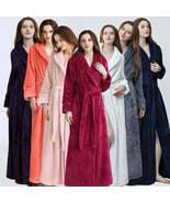 Autumn Winter Ladies Nightgown Warm Coral Velvet Long Style European Ame... - £45.43 GBP+