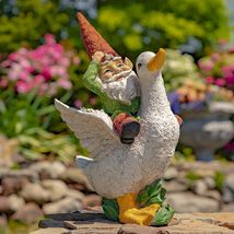 Zaer Ltd. Classic Spring Gnome Garden Statue in Assorted Styles (Gnome with Whee - £51.32 GBP+