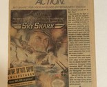 1989 Taito Sky Shark Video Game Vintage Print Ad pa22 - $5.93