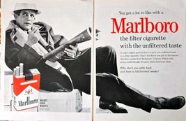 Marlboro Filter Cigarette - Construction Worker - Relaxing-1962 Vintage Print Ad - £6.78 GBP