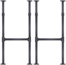 38 Inch Industrial Pipe Table Leg for Bar Height Pub Table, H-Shape, Iron Base L - £59.36 GBP