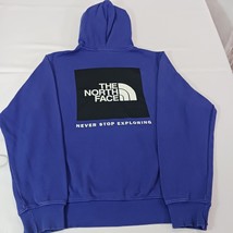 The North Face A7UNS Men's Box NSE Purple Cotton Hoodie Pullover Sweatshirt Sz M image 2