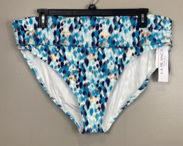NWT La Blanca Seaglass Shirred Band Hipster Bikini Bottoms Aquamarine Size 22W - £18.80 GBP