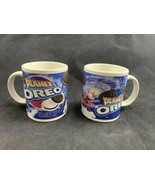 Lot Of 2 Collectible Planet Oreo Fun Facts Coffee Mug Cups Excellent Con... - £11.60 GBP