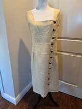 Nicholas Light Beige Linen Sundress Belt SZ 14 VGC - $78.21