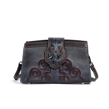 Women Bag Designer  New Vintage Genuine Leather Embossed Versatile Handmade Shou - £80.53 GBP