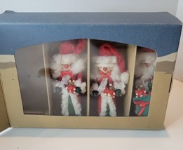 Nutcracker Village Old World Tradition Santa Ornaments Set of 3 (RARE-1999)&amp; BOX - £11.43 GBP