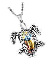 Turtle Necklace for Women Multicolor - $69.76