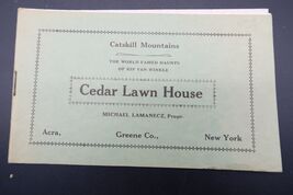 Antique Cedar Lawn House Lodging Catskill Mountains Rip Van Winkle Ephem... - $29.99