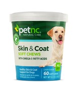 Petnc Natural Care Dog Skin and Coat Supplement (60 Chewables), With Ome... - $9.89