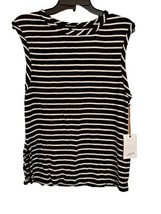 Womens Hyde Park &amp; Lune sleeveless shell top black white stripe  NWT  sz 1 small - £11.56 GBP