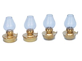 Solid Brass Table Oil Lamp 5&quot; - Set of 4 - £57.32 GBP