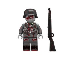 Minifigure Zombie German WW2 Soldier horror movie building toy - £4.78 GBP