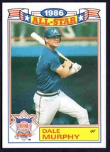 1987 Topps Glossy All Star Baseball Card # 7 Atlanta Braves Dale Murphy nr mt - £0.39 GBP