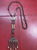 Vintage Antique  Long Necklace 17 With 5” Tassel - £58.97 GBP