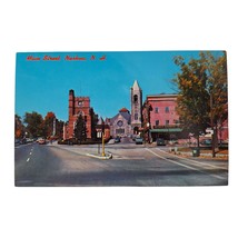 Postcard Main Street Nashua New Hampshire Public Library War Memorial Chrome - £5.53 GBP