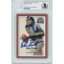 Dan Fouts San Diego Chargers Signed 2000 Greats of the Game On-Card Auto BGS - £69.34 GBP