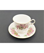 Queen Anne Rose Cup and Saucer Gold Tone Trim Bone China - €7,42 EUR