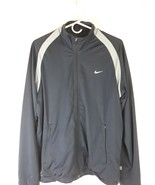Nike Dri Fit Zip Up Navy Blue Jacket Mens Size Medium - $664.33 MXN