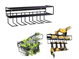 Power Tool Organizer, Wall-Mount, Steel, Powder Coat, Black - C2M C2M503... - $31.67