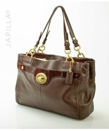 Brown Coach Penelope Carryall leather Turn lock satchel! - £99.84 GBP