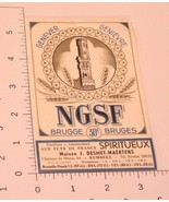 Vintage NGSF Brugge Breges French Wine label - $5.93