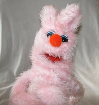 Large Big Stuffed Plush Pink Bunny Rabbit Full body Hand Puppet Long Arm... - $38.60