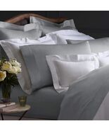 Sferra Giotto Ice  King Flat Sheet Solid Egyptian Cotton Sateen 590TC It... - $237.00