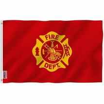 Anley Fly Breeze 3x5 Feet USA Fire Department Flag - US Firefighter Flags - £5.42 GBP