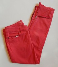 The Limited Denim 678 Capris Size 6 Womens Pink Cropped Stretch Side Zippers - £17.12 GBP