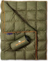 Down Camping Blanket - Puffy, Packable, Lightweight And Warm | Ideal For - £65.05 GBP