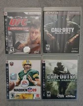 Lot Of 4 PS3 Games,Call of Duty 4: MW, Madden 09, UFC 2009 Undisputed, COD BO - £24.91 GBP