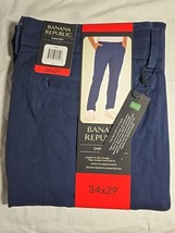 Banana Republic Men’s Chino Pant Size 34x29 Blue  Slim Stretch Straight ... - $19.79
