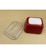 Pyrex Fridgie Primary Colors Red 1.5 Cup Refrigerator Dish 0501 Lid 501-... - £13.30 GBP