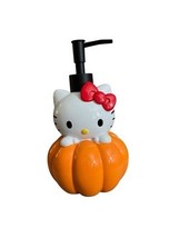 Hello Kitty Soap Dispenser Halloween Pumpkin New Ceramic Red Bow - $14.74